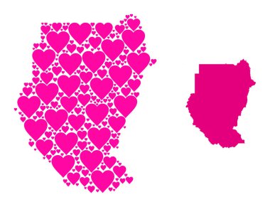Sudan Pembe Aşk Mozaik Haritası