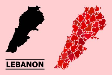 Kızıl Kalp Lübnan Mozaik Haritası