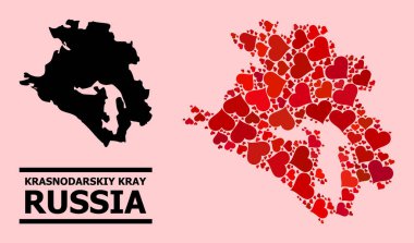 Krasnodarskiy Kray 'in Kırmızı Sevgililer Günü Kolajı