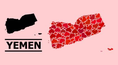 Yemen 'in Kızıl Valentine Mozaik Haritası