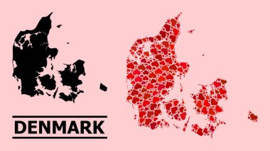 Danimarka 'nın Kırmızı Hoş Desen Haritası