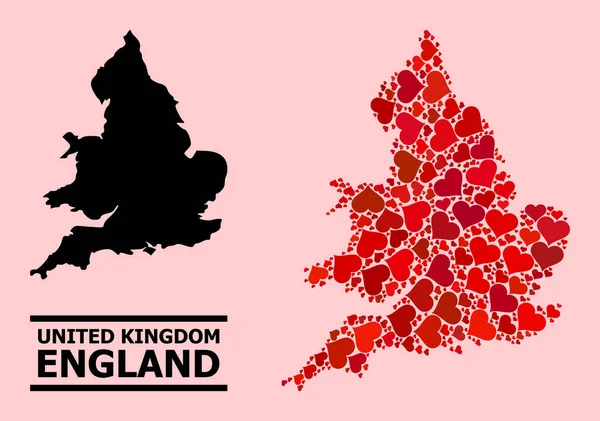 英国红心大学地图 — 图库矢量图片