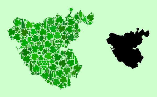 カディス県地図-カディス県地図と旅行に出かけよう。 — ストックベクタ