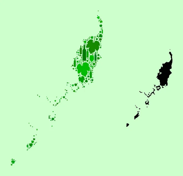 パラオ地図-パラオ地図と旅行に出かけよう。 — ストックベクタ