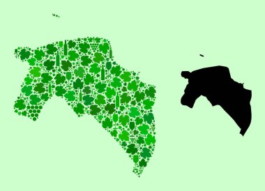 Groningen Eyaleti Haritası - Şarap ve Üzüm Kolajı