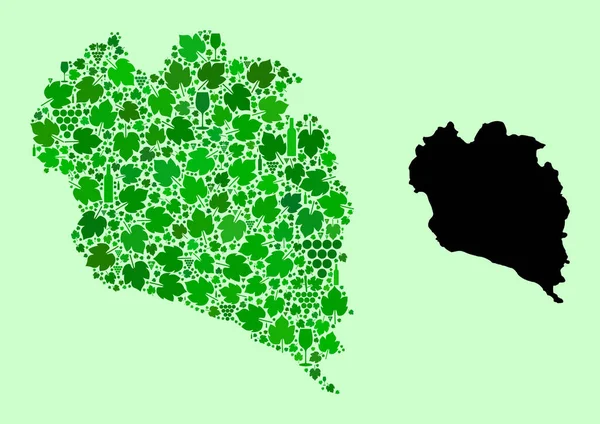 パンガン州地図-パンガン州地図と旅行に出かけよう。 — ストックベクタ