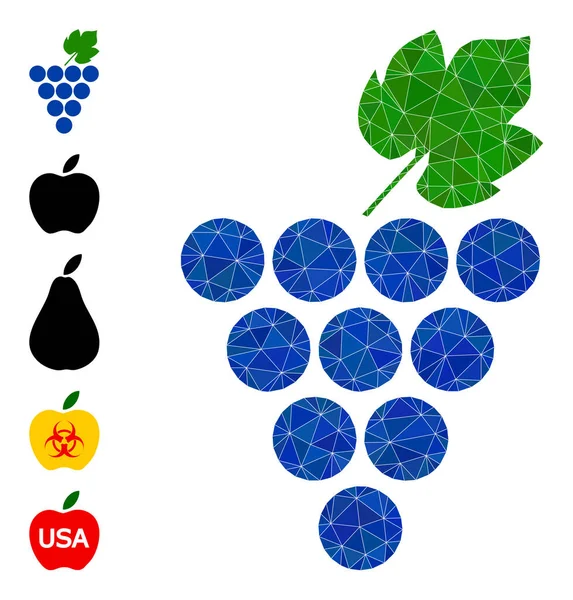 Üzümler Çokgen Simge ve Diğer Simgeleri Toplar