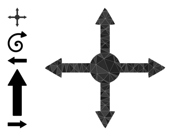 Erweitern Sie polygonale Symbole und andere Symbole — Stockvektor