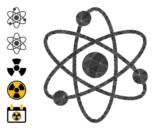 Atomové elektrony Trojúhelník Ikona a další ikony — Stockový vektor