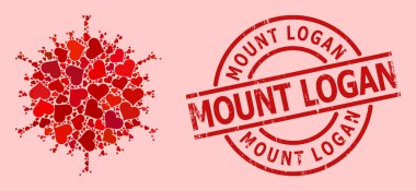 Dokulu Logan Dağı Mühür Mührü ve Kızıl Aşk Virüsü Mozaiği