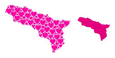 Pembe Aşk Mozaik Abhazya Haritası