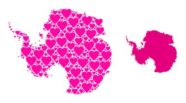 Pembe Aşk Modeli Antarktika Haritası