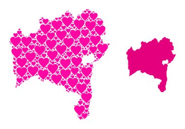 Bahia Eyaleti Pembe Kalp Mozaik Haritası