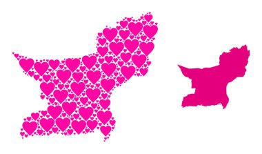 Pembe Aşk Kalbi Kolajı Balochistan Eyaleti Haritası