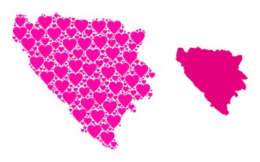 Bosna-Hersek Pembe Kalp Kolajı Haritası