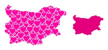 Bulgaristan 'ın Pembe Aşk Mozaik Haritası
