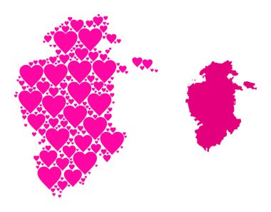 Burgos Eyaleti Pembe Sevgililer Günü Mozaik Haritası