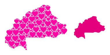 Burkina Faso 'nun Pembe Mozaik Haritası