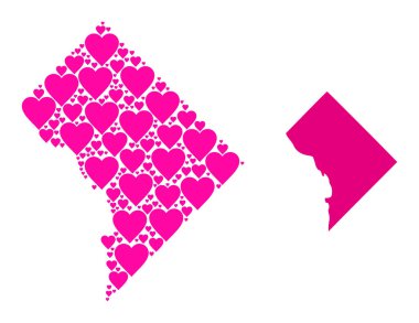 Kolombiya 'nın Pembe Kalp Kalıpları Haritası