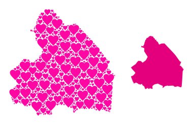 Drenthe Eyaletinin Pembe Aşk Modeli Haritası