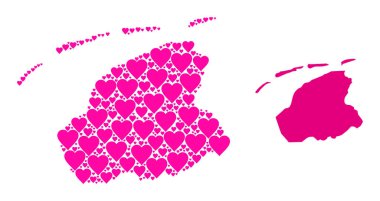 Friesland Eyaleti 'nin Pembe Şablon Haritası