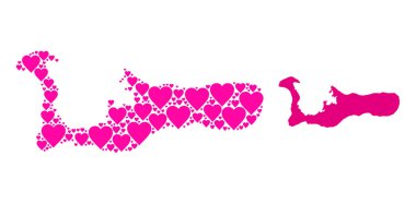 Pembe Aşk Modeli Büyük Cayman Adası Haritası