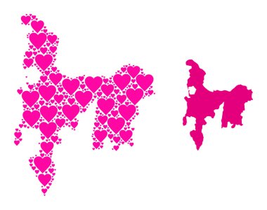 Hamilton Adası Pembe Kalp Modeli Haritası