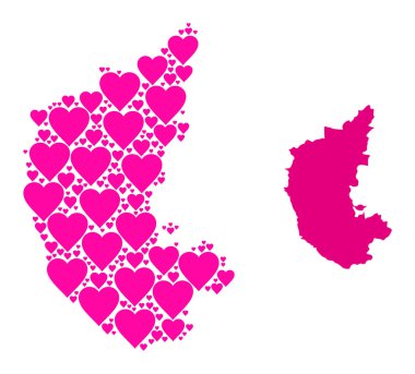 Karnataka Eyaletinin Pembe Aşk Kalıpları Haritası