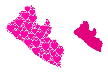 Liberya Pembe Aşk Mozaik Haritası