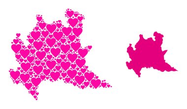 Pembe Aşk Modeli Lombardiya Bölgesi Haritası