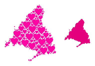 Madrid Pembe Kalp Kolajı Haritası