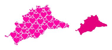 Malaga Eyaleti Pembe Kalp Modeli Haritası