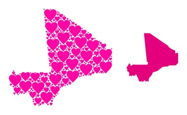 Pembe Sevgililer Günü Mali Mozaik Haritası