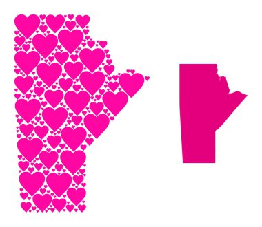 Manitoba Eyaleti 'nin Pembe Mozaik Haritası