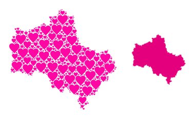 Moskova 'nın Pembe Aşk Mozaik Haritası