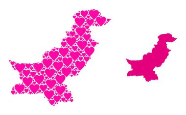 Pakistan 'ın Pembe Kalp Mozaik Haritası