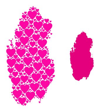 Katar 'ın Pembe Aşk Modeli Haritası