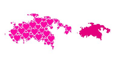 Pembe Aşk Yüreği Aziz John Adası Haritası