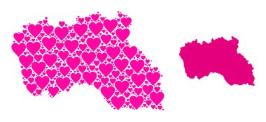 Pembe Kalp Mozaik Santa Maria Adası Haritası