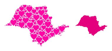 Sao Paulo Eyaletinin Pembe Aşk Modeli Haritası