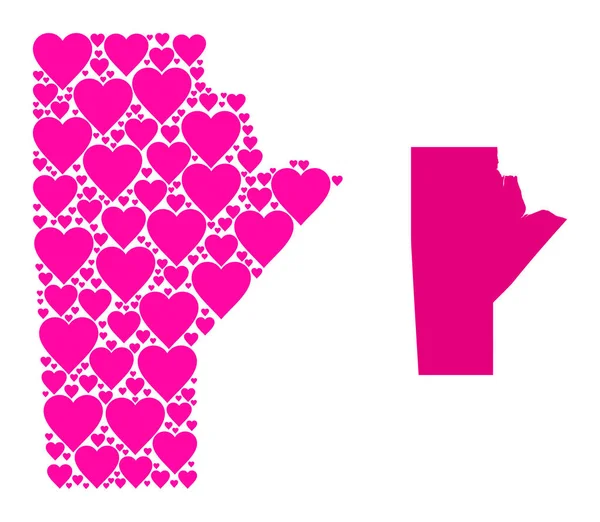 Manitoba Eyaleti 'nin Pembe Mozaik Haritası