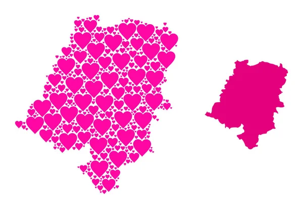 Opole Eyaletinin Pembe Aşk Mozaik Haritası