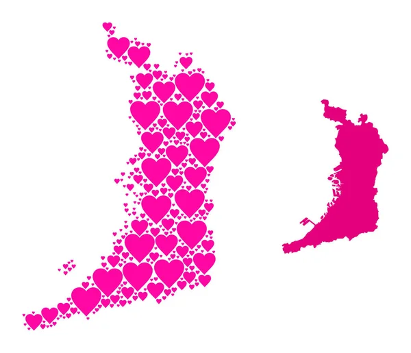 Pembe Güzel Osaka Bölgesi Kolaj Haritası