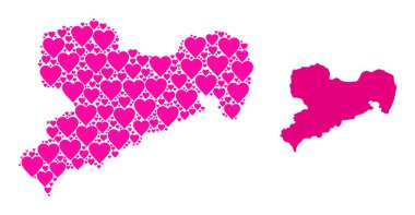 Pembe Kalp Saksonya Durumu Kolajı Haritası