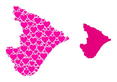 Sergipe Eyaletinin Pembe Mozaik Haritası