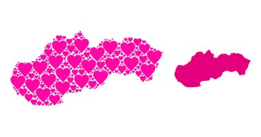 Slovakya 'nın Pembe Şablon Haritası