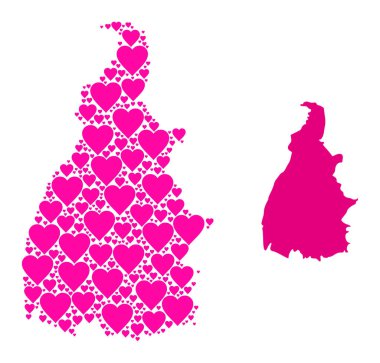 Pembe Sevgililer Günü Tocantins Haritası