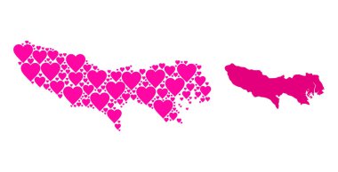 Tokyo Bölgesi Pembe Şablon Haritası