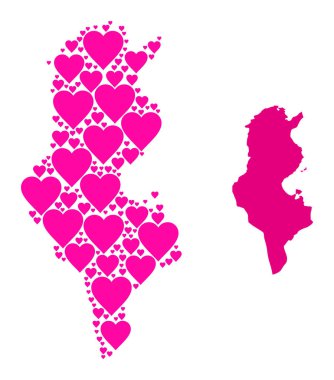 Tunus 'un Pembe Kalp Mozaik Haritası