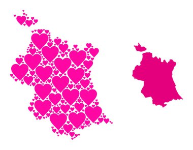 Valencia Eyaleti Pembe Kalp Modeli Haritası